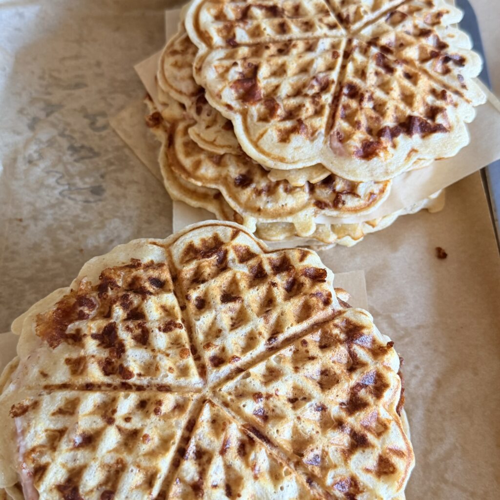 Vafler med skinke – nem til madpakke og frokost
